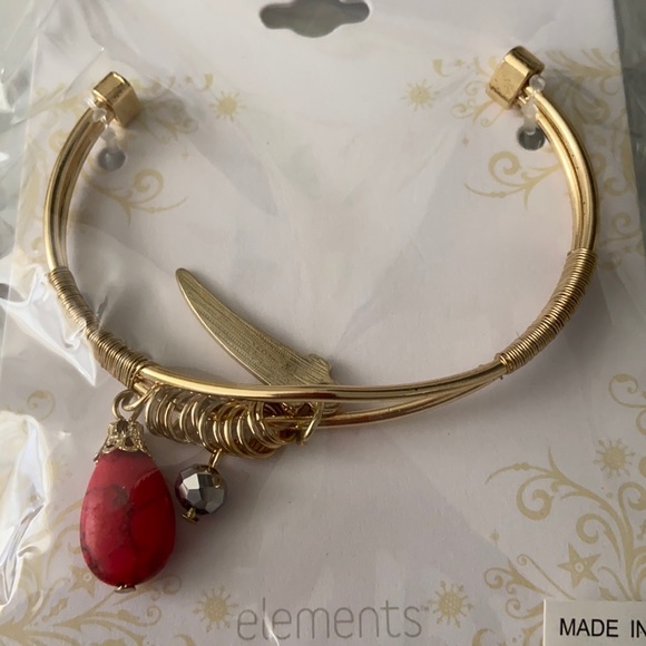 Fashion gold bracelets with 3 stones - Picture 1 of 3